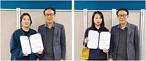 ▲ 왼쪽부터, 신인혜 과장, 김명정 상근부회장, 박해주 사원<br>