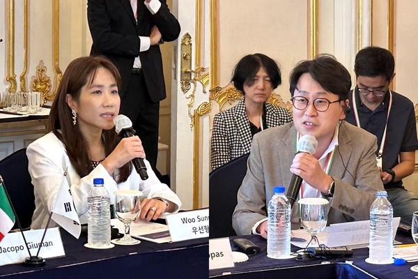 ▲왼쪽부터 KMDIA 우선형 팀장, 루트로닉 박치대 상무