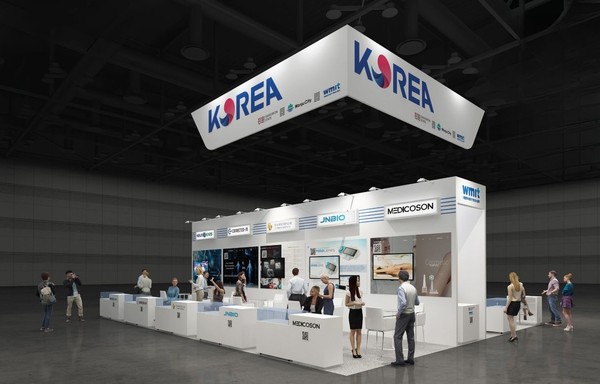 ▲독일 MEDICA 2025 강원공동관 부스 전경